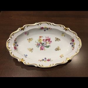 Reichenbach Oval Procelain Floral Plate Gernmany